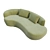 Sensual Seventies-Inspired Sofa 3D model small image 3