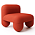 Sleek Designer Low Chair_HERE 3D model small image 1