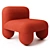 Sleek Designer Low Chair_HERE 3D model small image 6