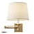 Adjustable Brass Swing-Arm Sconce 3D model small image 1