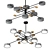 Sleek Nordic Chandelier Model 3D 3D model small image 2