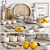 Premium Kitchen Accessories Set 3D model small image 1