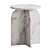 White Marble Round Side Table 3D model small image 3