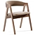 Dublin Chair: Modern Natural Wood 3D model small image 2