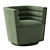  Luxe Swivel Club Chair in 3Ds Max 3D model small image 2