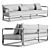 Maro Teak Sofa by Restoration Hardware - 108" Seat 3D model small image 4