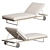 Stylish Outdoor Stainless Steel Sunbed 3D model small image 1