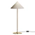 Modern Leather Table Lamp with Brass Base 3D model small image 1