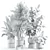 Elegant Model Indoor Plant 225 3D model small image 2