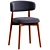 Modern Wooden Talks Chair - 51cm 3D model small image 3