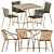 Chic Dining Set: Pedrali Chairs & Garda Totem Table 3D model small image 1