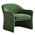 Chic Olga Occasional Chair 3D model small image 3