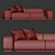 Sleek Klaster Modular Sofa Set 3D model small image 6