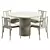 Sleek Gilta Pedestal Dining Set 3D model small image 5