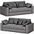 Bultex Cecilia Polyester Sofa Bed 3D model small image 5