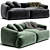 Sofia 2-Seat Modular Sofa 3D model small image 2