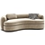 Modern Curved Sofa Design 3D model small image 1