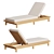 Teak Wood Sun Lounger 3D model small image 1