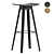 Modern Scandinavian HC1 Bar Stool 3D model small image 1