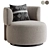 Modern Swivel Armchair Design 3D model small image 1