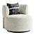 Modern Swivel Armchair Design 3D model small image 2