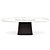 Elegant Dining Set with Statuario Table 3D model small image 3