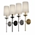 Elegant Transitional Black Wall Sconce 3D model small image 13