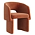 Elegant Velvet Dining Chair 3D model small image 3