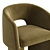 Elegant Velvet Dining Chair 3D model small image 4