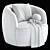 Elegant Gwyneth Swivel Chair 3D model small image 6