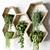 Hexagon Wall Planters with Hanging Plants 3D model small image 3