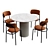  Modern Dining Set Furniture 3D model small image 3