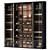 Elegant Wine Cabinet Set 3D model small image 1