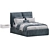 Vailor 160 Velvet Upholstered Bed 3D model small image 2