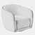 Modern Addie Swivel Armchair 3D model small image 7