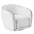 Modern Addie Swivel Armchair 3D model small image 8