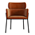  Modern Brown Dining Chair Dimensional Render 3D model small image 2