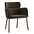  Modern Brown Dining Chair Dimensional Render 3D model small image 3