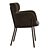  Modern Brown Dining Chair Dimensional Render 3D model small image 4