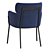  Modern Brown Dining Chair Dimensional Render 3D model small image 6