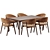 Josra Ivory Boucle Dining Set 3D model small image 2