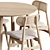 Scandinavian dining set with Larson chair and Otani table 3D model small image 6