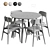 Scandinavian dining set with Larson chair and Otani table 3D model small image 7