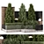 Lush Backyard Landscape Set 3D 3D model small image 1