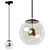 Nucleus Pendant Light with Transparent Glass Orb 3D model small image 6