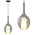 Modern Dual Light Pendant Chandelier 3D model small image 1