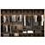 Modern Modular Wardrobe Set 3D model small image 3