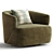 Mila Modern Swivel Chair 3D model small image 2