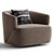 Mila Modern Swivel Chair 3D model small image 3