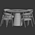 Scandi Round Dining Set Ash 3D model small image 12